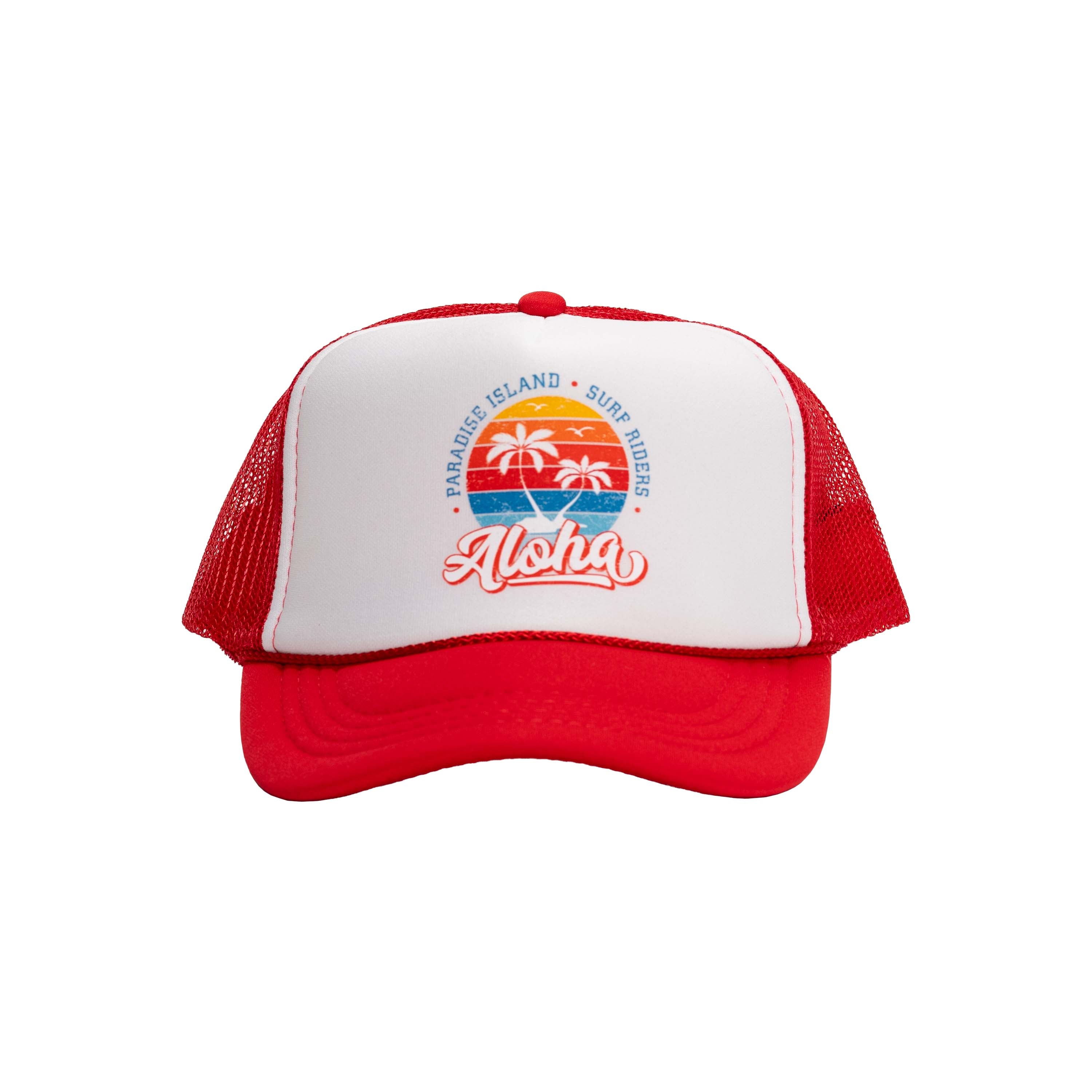 Aloha Paradise Island Kids Trucker Hats