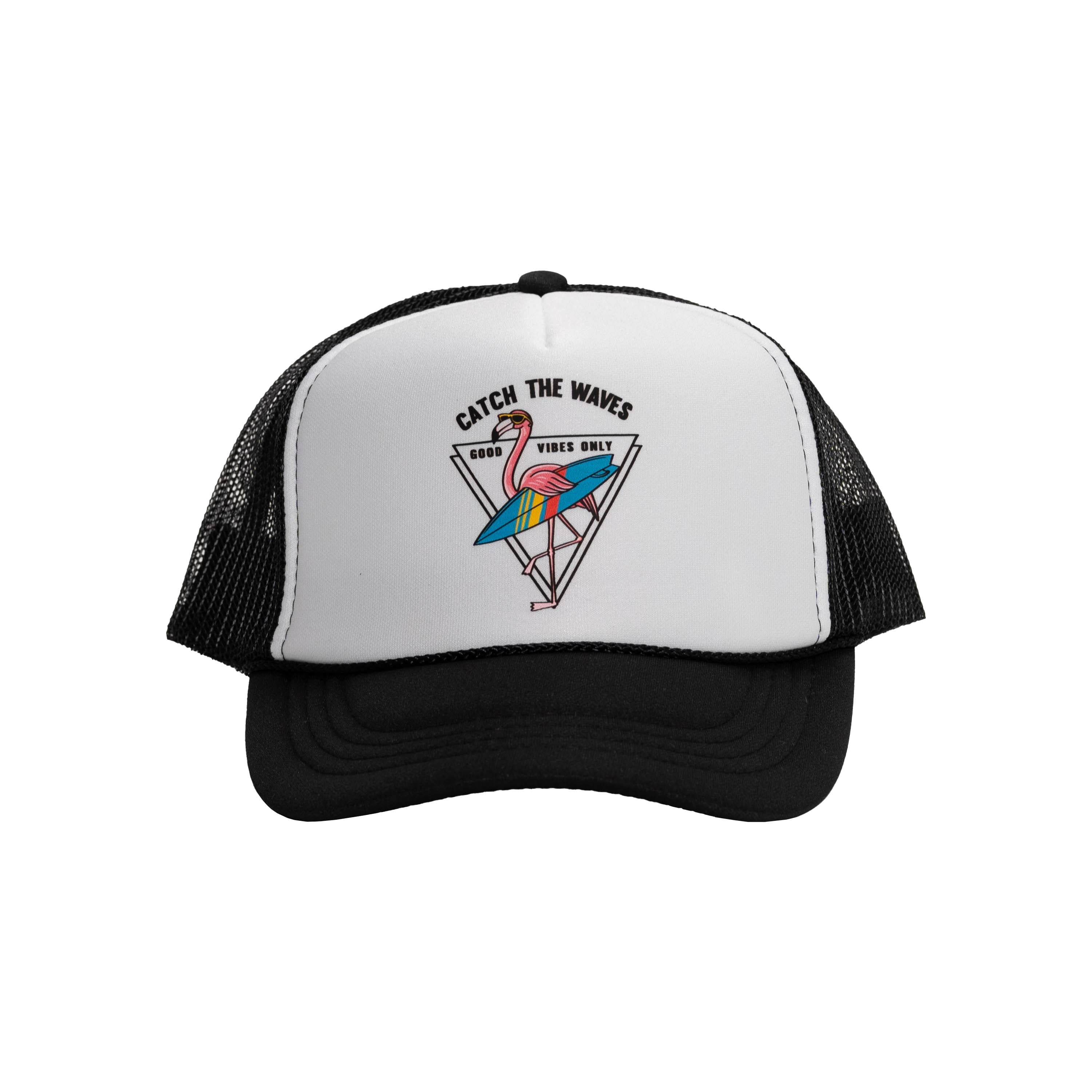 Flamingo Surfer Kids Trucker Hats