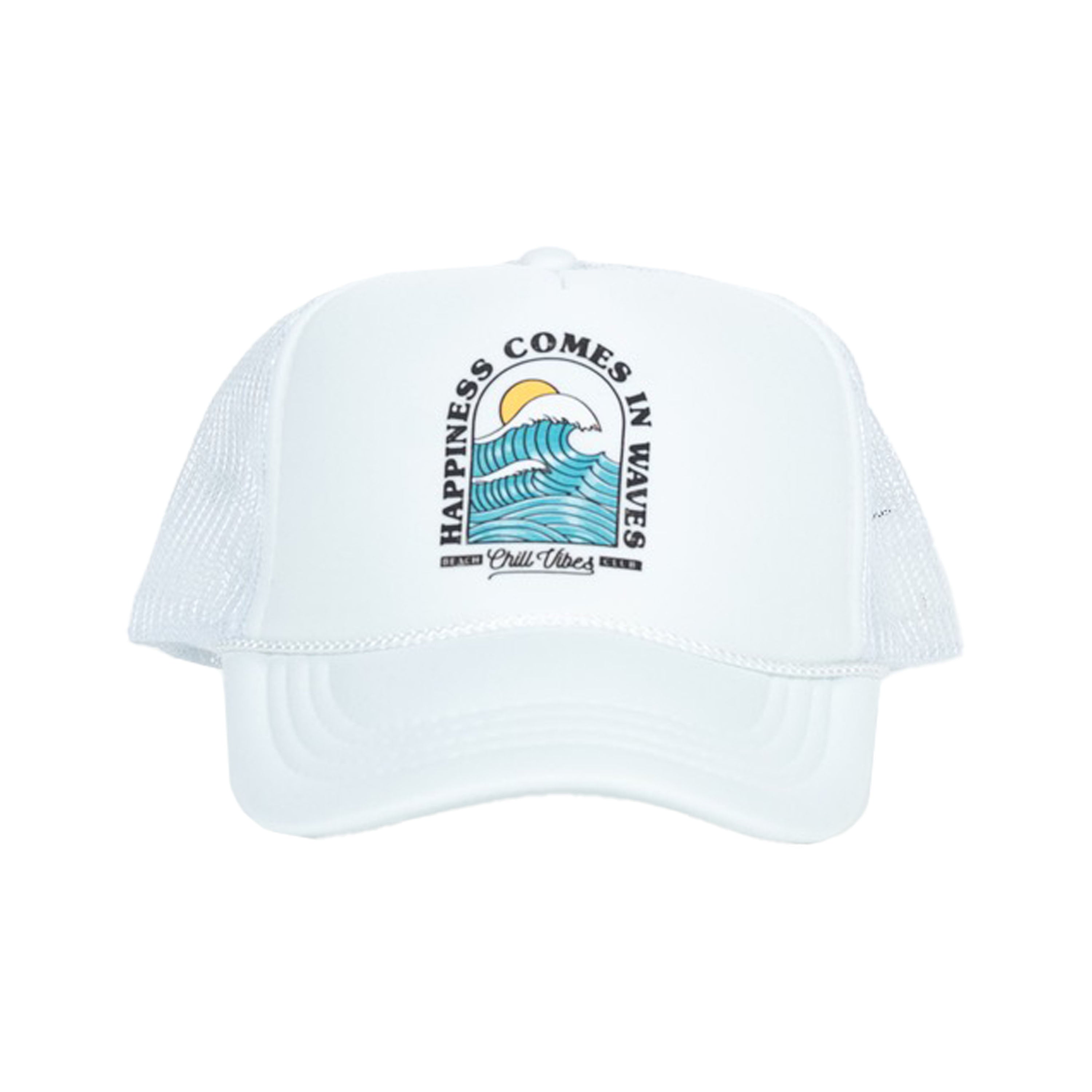 Happiness Comes in Waves Kids Trucker Hat