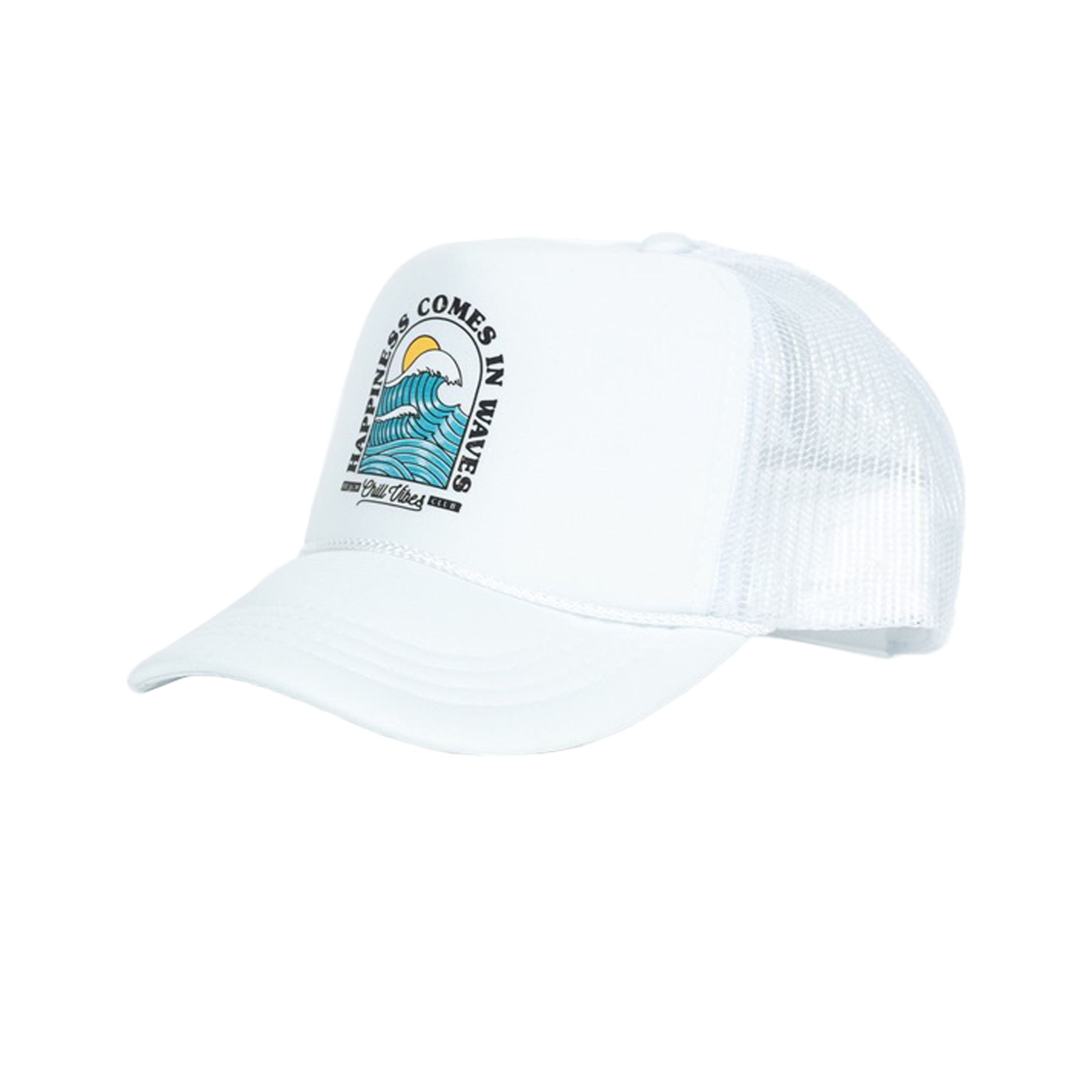 Happiness Comes in Waves Kids Trucker Hat