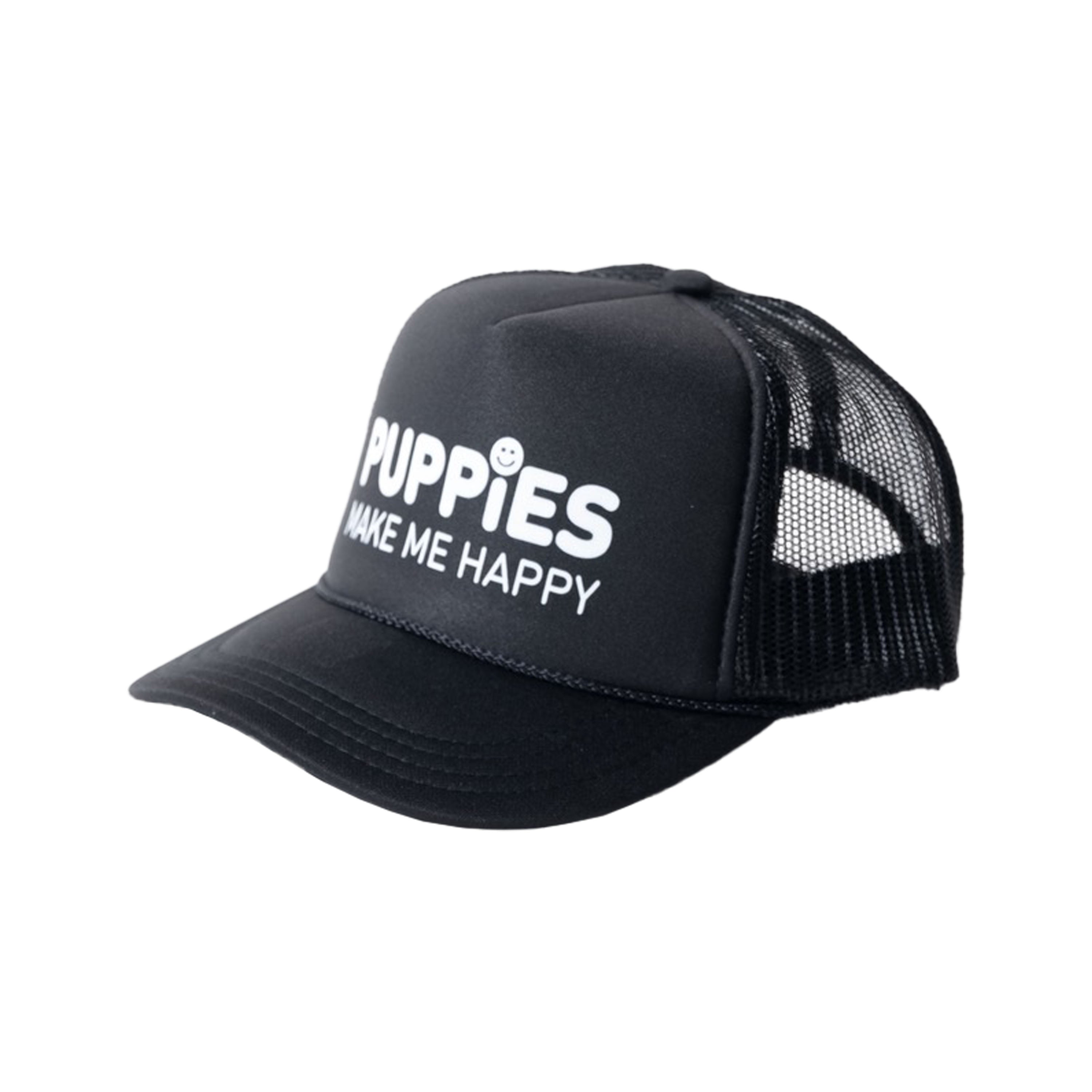 Puppies Make Me Happy Kids trucker hats