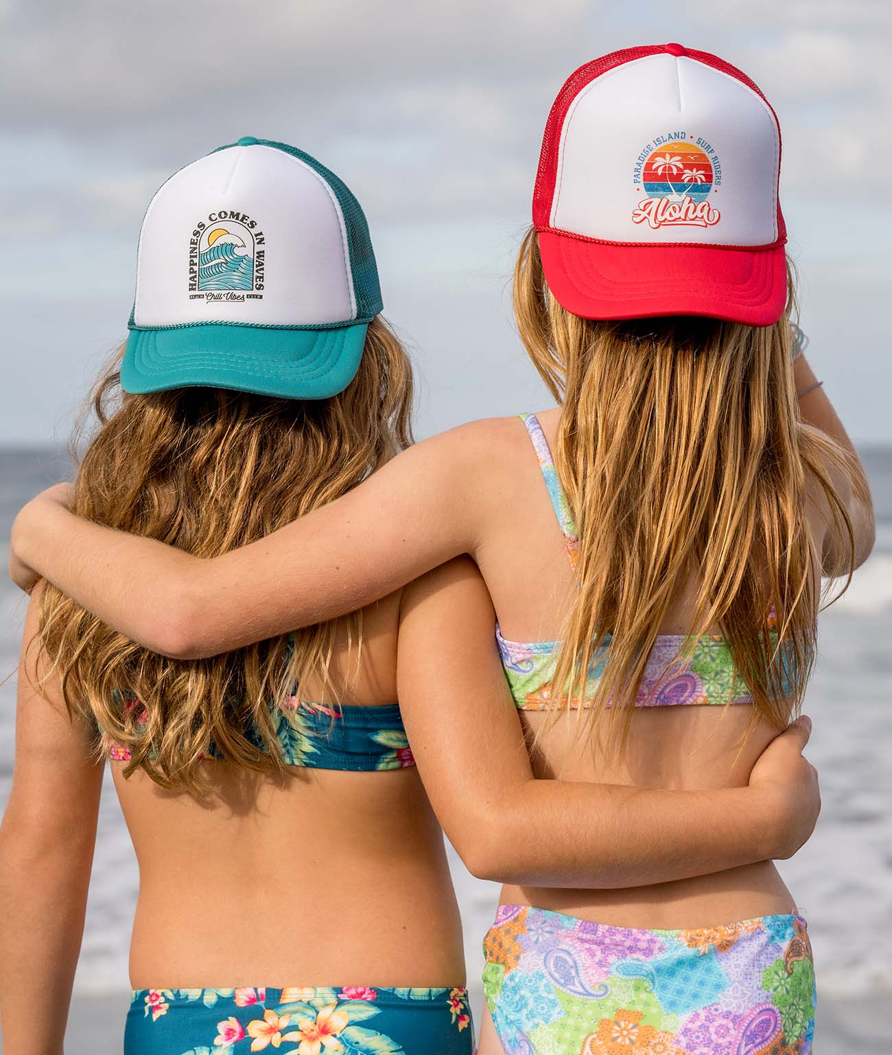 Aloha Paradise Island Kids Trucker Hats