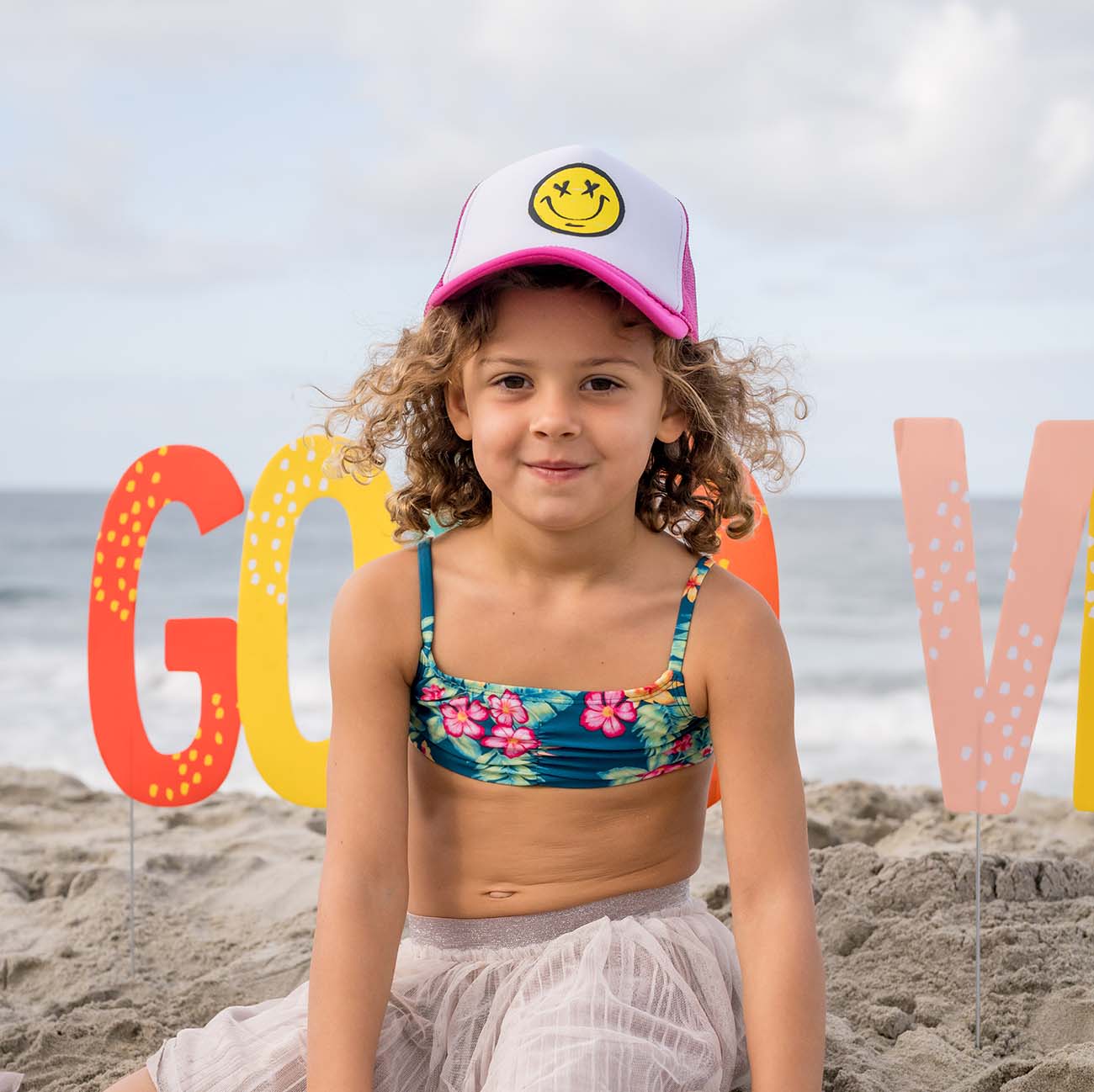 Don't Worry be Happy Kids trucker hats